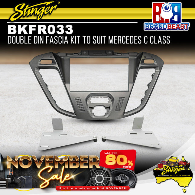 Stinger BKFR033 Double DIN Radio Fascia Kit To Suit Ford Transit Custom 2013-2016