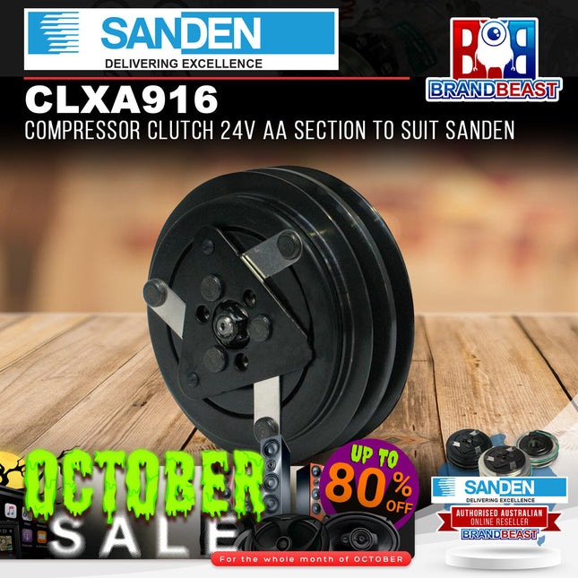 Sanden CLXA916 Compressor Clutch 24V AA Section To Suit Sanden