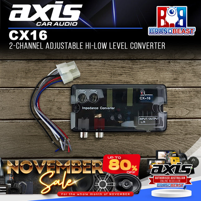 Axis CX16 2-Channel Adjustable Hi-Low Level Converter