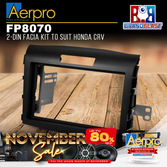 Aerpro FP8070 2-DIN Facia Kit Suit Honda CRV 2012-2017 RM Charcoal