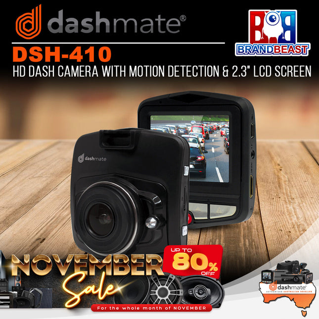 Dashmate DSH-410 HD Dash Camera with Motion Detection & 2.3" LCD Screen