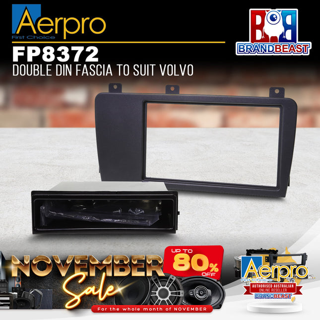 Aerpro FP8372 Single/Double DIN Black Facia Kit Suit Volvo S60 & XC70
