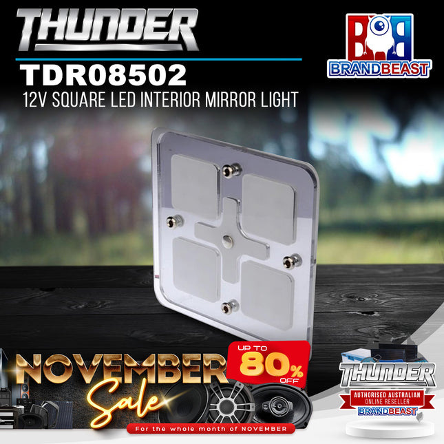 Thunder TDR08502 12V Square LED Interior Mirror Light