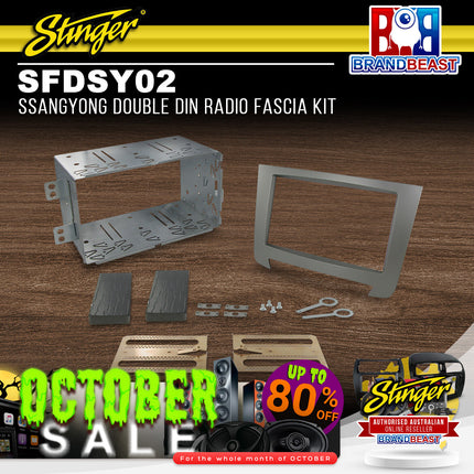 Stinger SFDSY02 Ssangyong Double DIN Radio Fascia Kit