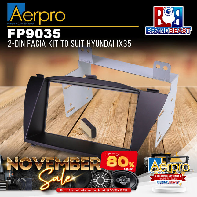 Aerpro FP9035 2-DIN Facia Kit Suit Hyundai iX35 2009-2015 Black