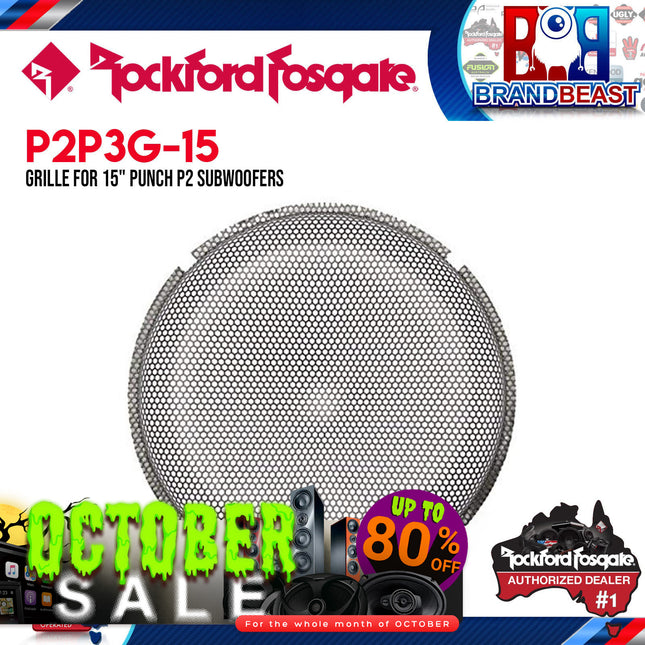 Rockford Fosgate P2P3G-15 15" Stamped Mesh Grille Insert