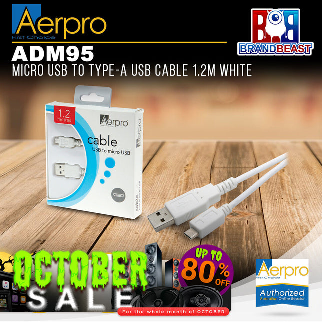 Aerpro ADM95 1.2m USB Micro USB to Type-A USB Cable