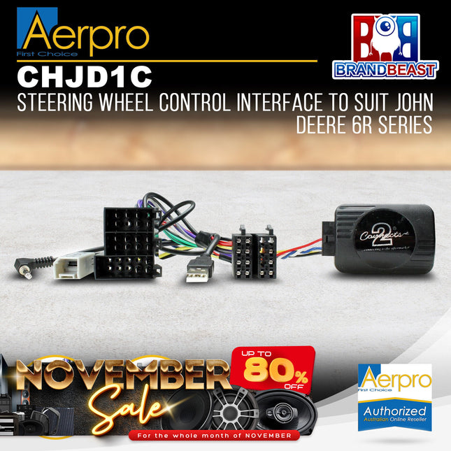 Aerpro CHJD1C Steering Wheel Control Interface to Suit John Deere 6R Series