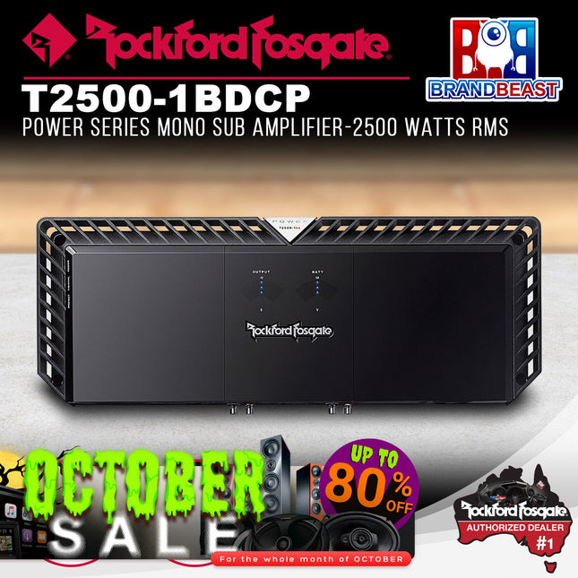 Rockford Fosgate T2500-1bdCP Power 2500 Watt Class-bd Constant Power Amplifier