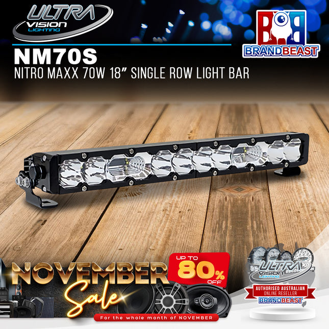 Ultra Vision Lighting NM70SCLB Nitro Maxx 70W 18" Single Row Light Bar (5700K)