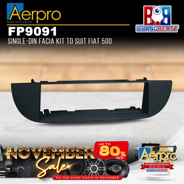 Aerpro FP9091 Single DIN Facia Kit to Suit Fiat 500