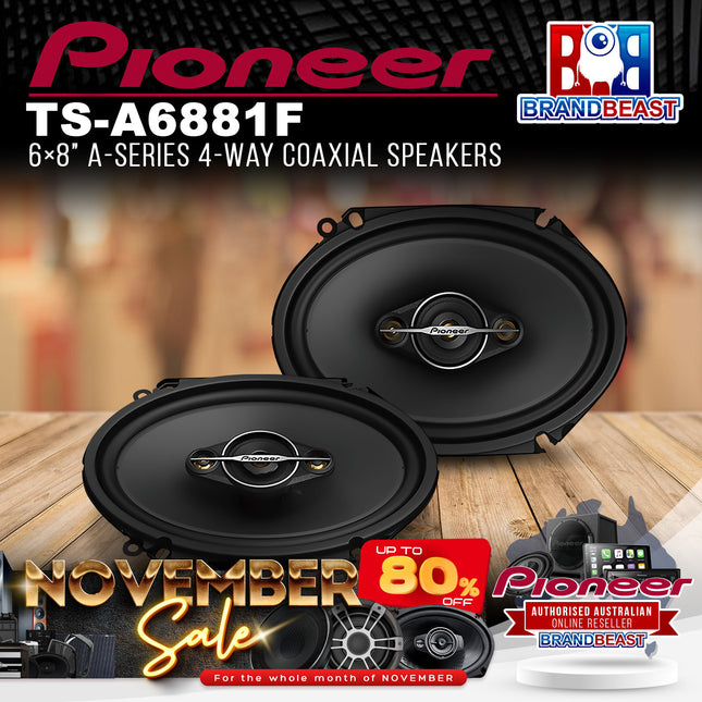 Pioneer TS-A6881F 6√ó8" A-Series 4-Way Coaxial Speakers