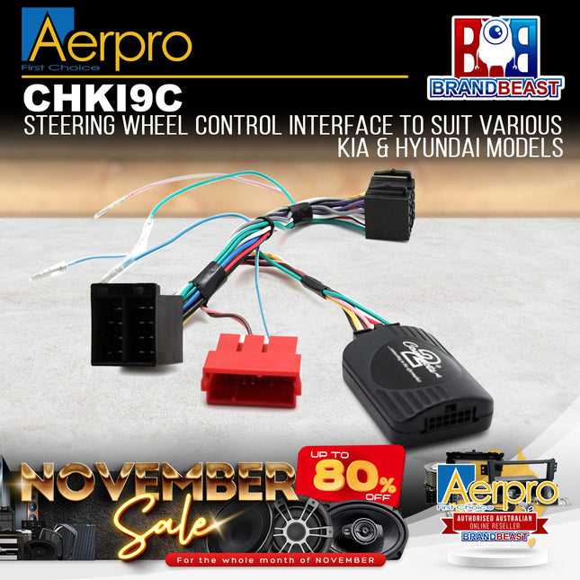 Aerpro CHKI9C Steering Wheel Control Harness Suit Kia/Hyundai