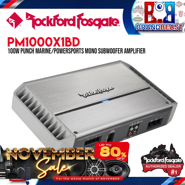 Rockford Fosgate PM1000X1bd Punch Marine 1,000 Watt Class-bd Mono Amplifier