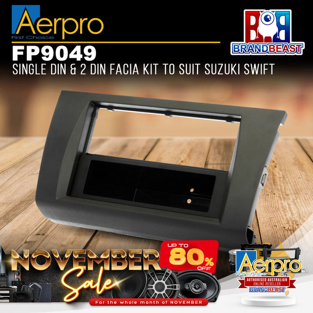 Aerpro FP9049 Single DIN & 2 DIN Facia Kit to Suit Suzuki Swift
