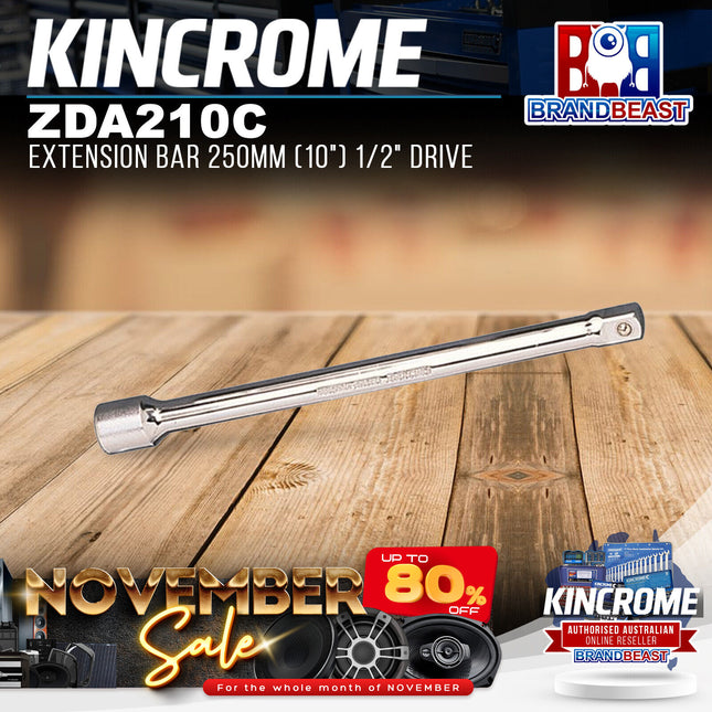 KINCROME ZDA210C Extension Bar 250mm (10") 1/2" Drive