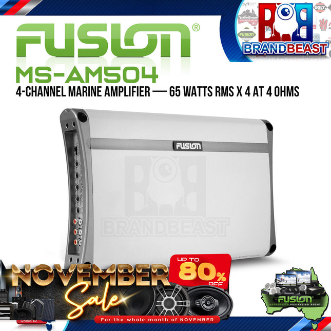 Fusion MS-AM504 500W 4 Channel Marine Amplifier