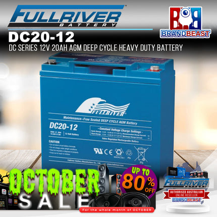 Fullriver DC20-12 DC Series 12V 20Ah AGM Deep Cycle Heavy Duty Battery
