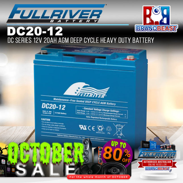 Fullriver DC20-12 DC Series 12V 20Ah AGM Deep Cycle Heavy Duty Battery