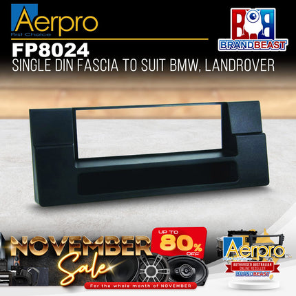 Aerpro FP8024 Single DIN Black Facia Kit Suit BMW & Landrover Various Models