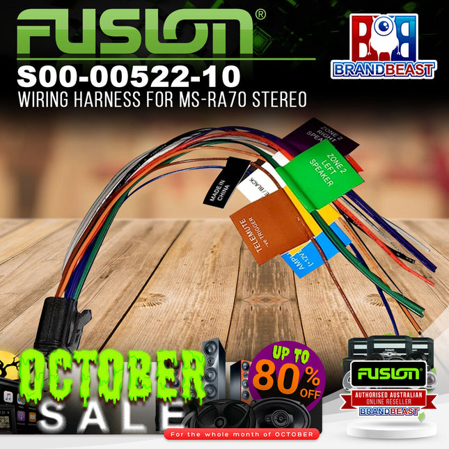 Fusion S00-00522-10 Wiring Harness For MS-RA70 Stereo