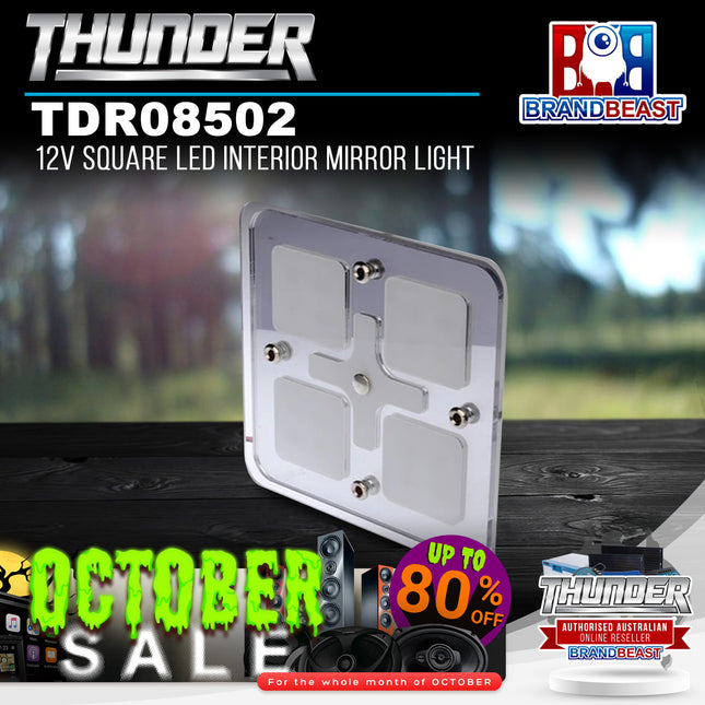 Thunder TDR08502 12V Square LED Interior Mirror Light