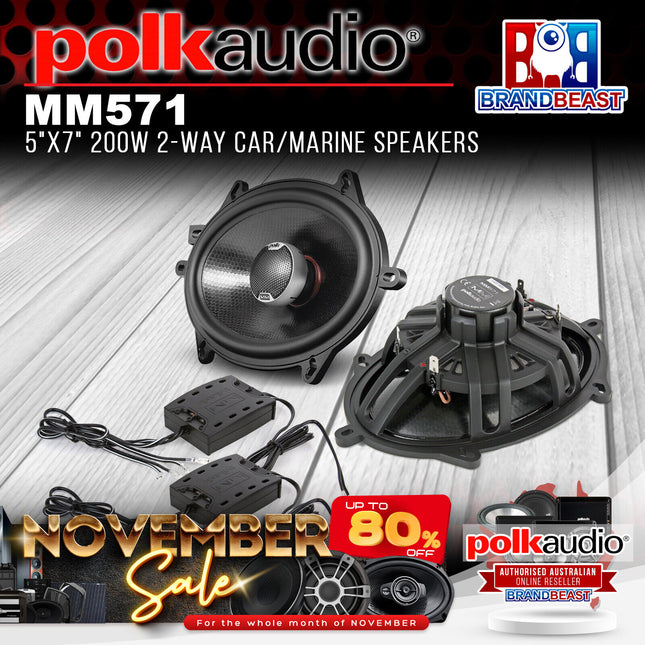 Polk Audio MM571 5"x7" 200W 2-Way Car/Marine Speakers
