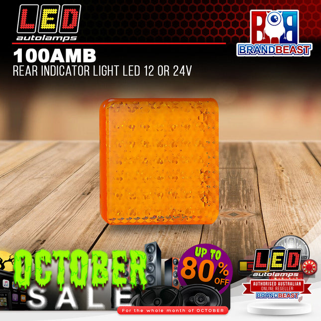 LED Autolamps 100AMB 12/24V Rear Indicator Light LED Amber Lamp