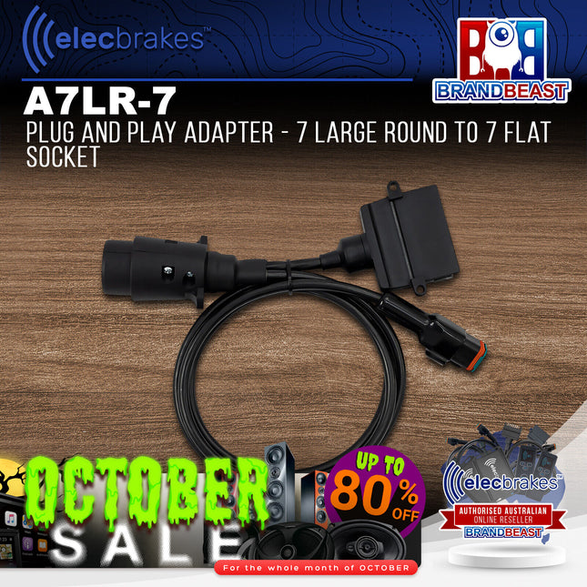 Elecbrakes A 7LR-7 Plug and Play Adapter - 7 Large Round to 7 Flat Socket