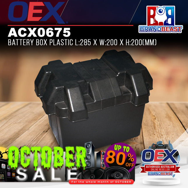 OEX ACX0675 Plastic Battery Box (285 x 200 x 200mm)