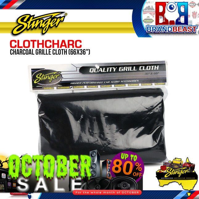 Stinger CLOTHCHARC 66"x36" Charcoal Speaker Grill Cloth