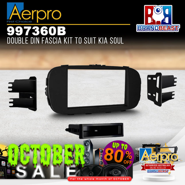 Aerpro 997360B Single/Double DIN Facia Kit to Suit Kia Soul
