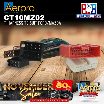 Aerpro CT10MZ02 T-Harness to Suit Ford/Mazda