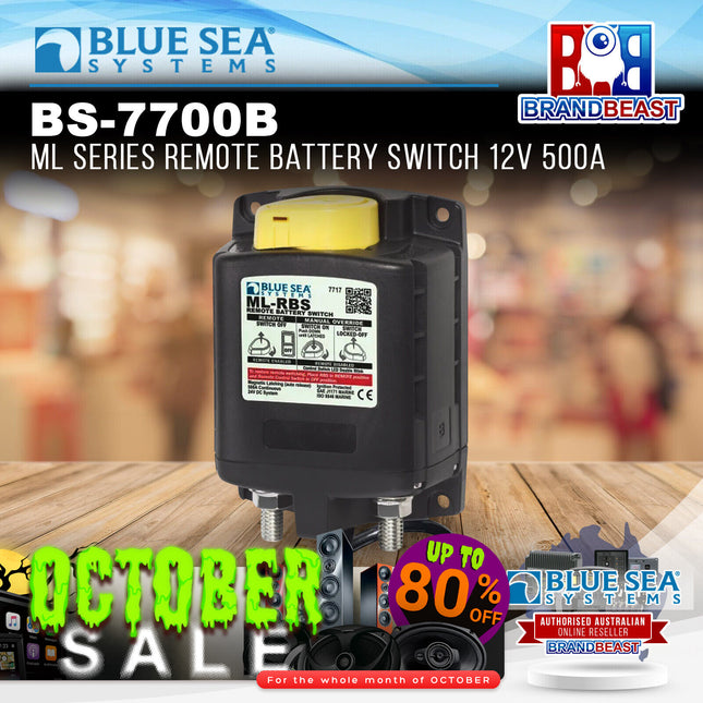 Blue Sea Systems BS-7700B ML Series Remote Battery Switch 12v 500A