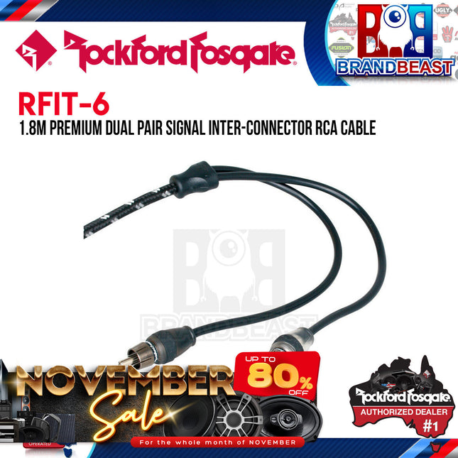 Rockford Fosgate RFIT-6 6 Feet Premium Dual Twist Signal Cable