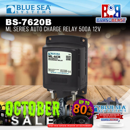Blue Sea Systems BS-7620B ML Series Auto Charge Relay 500A 12v