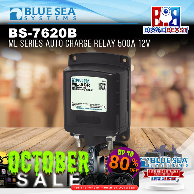 Blue Sea Systems BS-7620B ML Series Auto Charge Relay 500A 12v