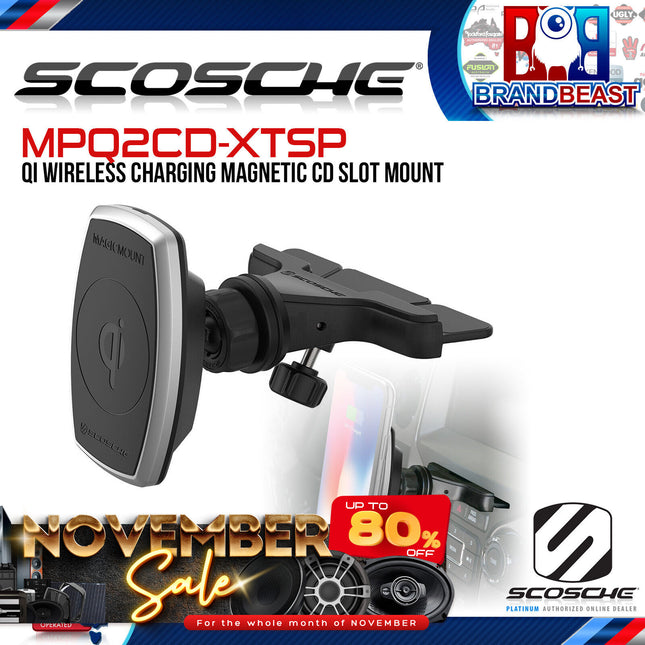 Scosche MPQ2CD-XTSP MagicMount Pro - Wireless Charging Magnetic CD Mount