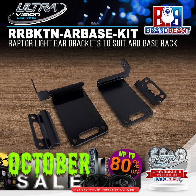 Ultra Vision Lighting RRBKTN-ARBASE-KIT Raptor Light Bar Brackets to suit ARB Base Rack