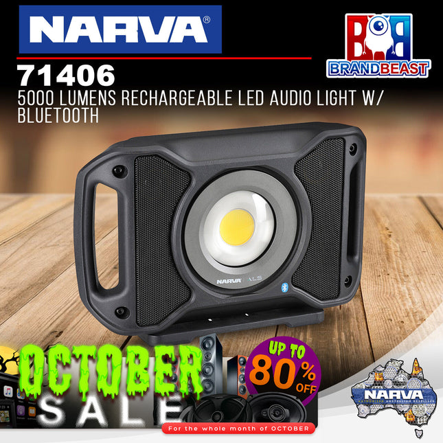 Narva 71406 5000 Lumens Rechargeable LED Audio Light w/ Bluetooth
