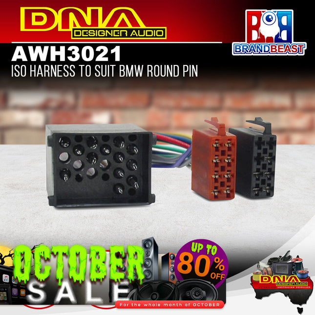 DNA AWH3021 ISO Harness To Suit BMW Round PIN