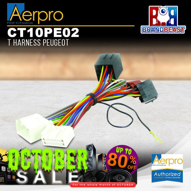Aerpro CT10PE02 T-Harness to Suit Peugeot