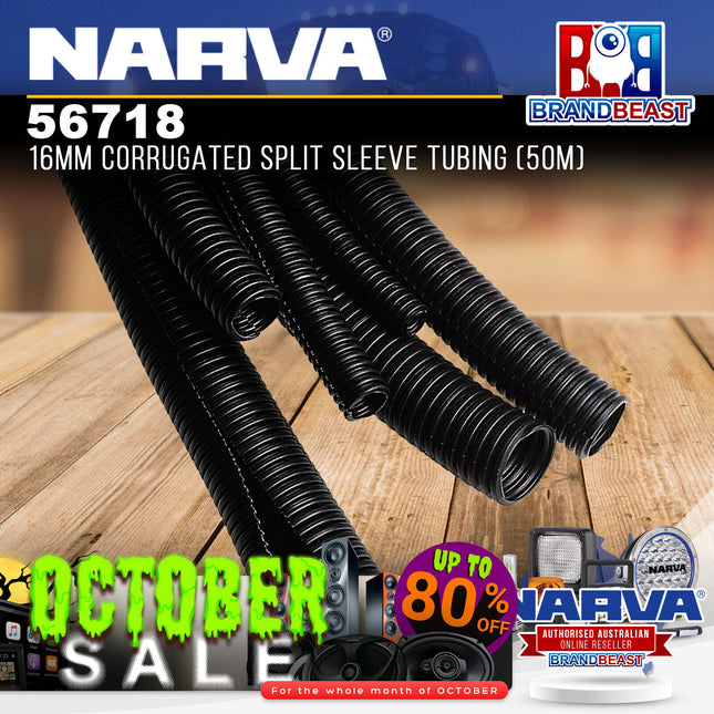 Narva 56718 16MM Corrugated Split Sleeve Tubing (50M)