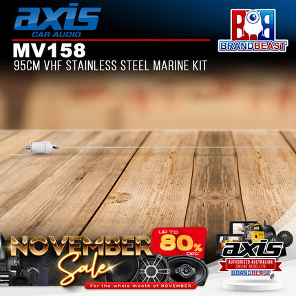 Axis MV158 VHF Stainless Steel Marine Kit 95cm
