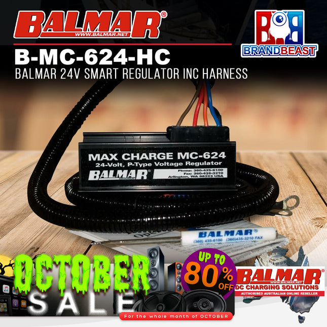 Balmar B-MC-624-HC Regulator, MC624 Multi-Stage, 24V, W/Harness (Clamshell)