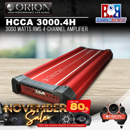 Orion HCCA 3000.4H 3000 Watts RMS 4-Channel Amplifier
