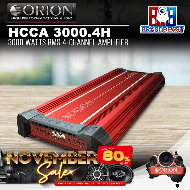 Orion HCCA 3000.4H 3000 Watts RMS 4-Channel Amplifier