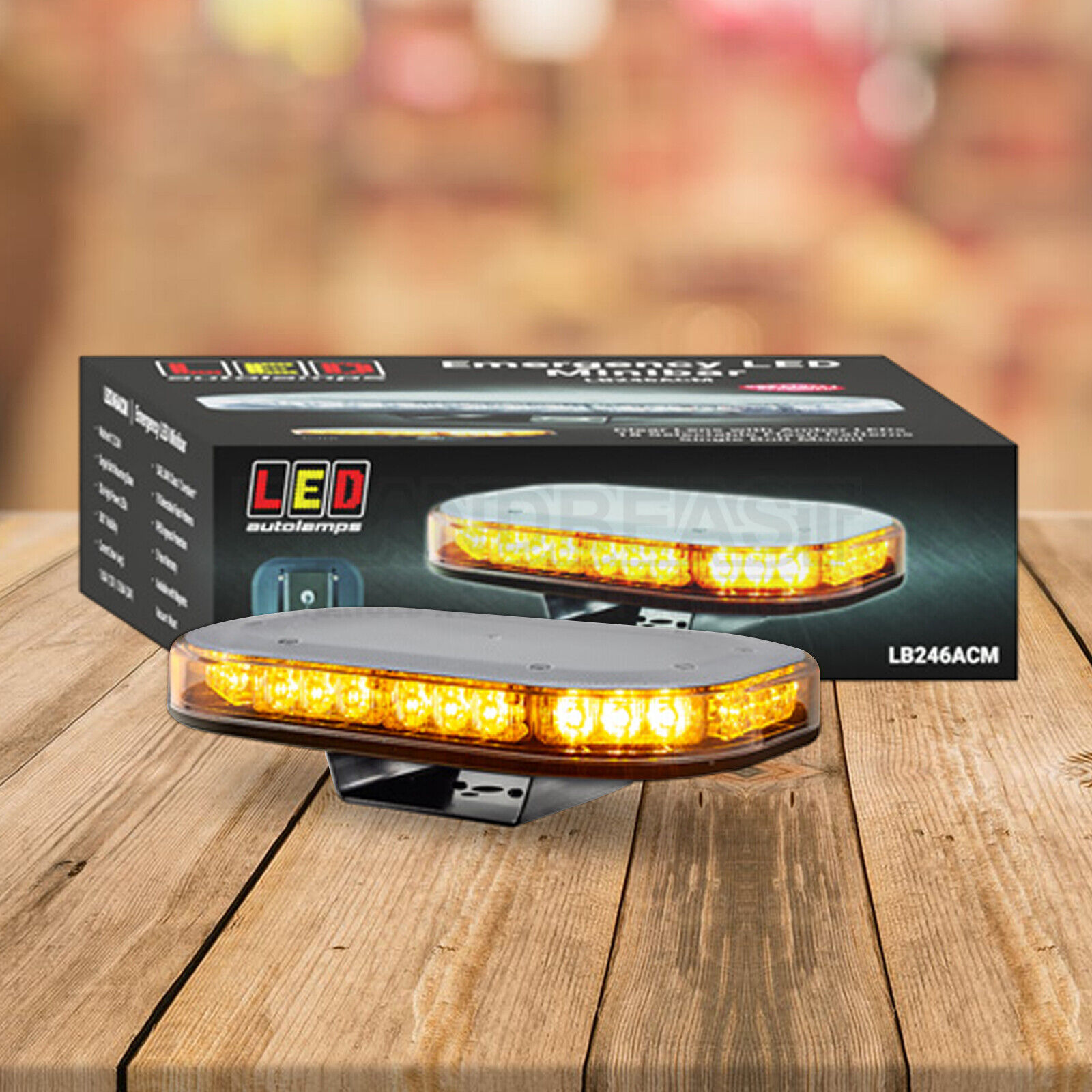 LED Autolamps LB246ACM 12/24V Amber Emergency Mini Light Bar Clear Lens - BrandBeast