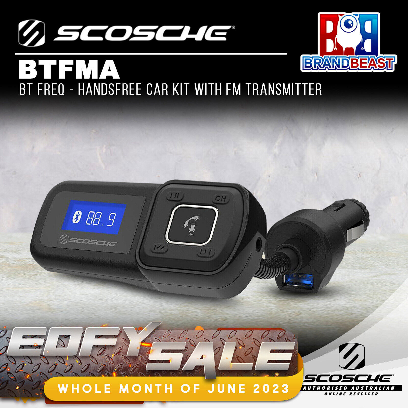Scosche BTFMA BT Freq - Handsfree Car Kit with FM Transmitter