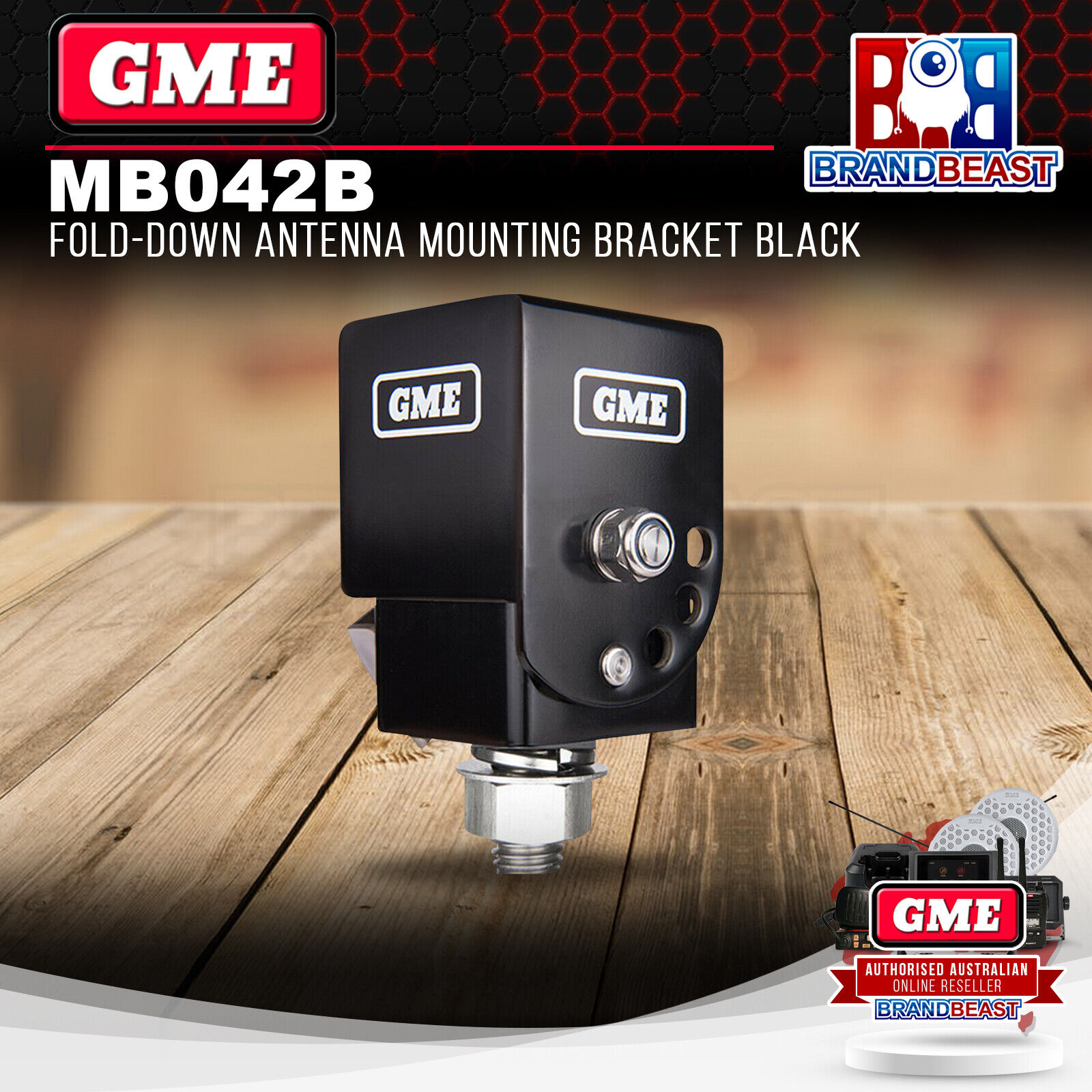 GME-MB042B-Fold-Down-Antenna-Mounting-Bracket-Black-284430359355